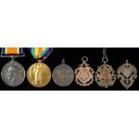 WORLD WAR ONE, PAIR, BRITISH WAR MEDAL AND VICTORY MEDAL, 41885 SJT E M LOVELUCK WELSH R, GOLD AND