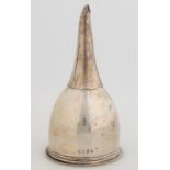 A GEORGE III SILVER WINE FUNNEL, 14.5CM H, MARKS RUBBED, LONDON 1804, DRAINER REPAIRED, 5OZS