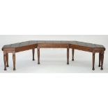 AN EARLY 20TH C OAK WINDOW SEAT, 43CM H; 195 X 44CM