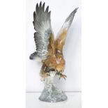 A HUTSCHENREUTHER MODEL OF AN EAGLE, 45CM H, PRINTED MARK