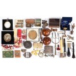 MISCELLANEOUS BYGONES AND WORKS OF ART, MAINLY 19TH C to include a George III plated toaster, silver