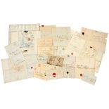 POSTAL HISTORY. ENTIRE LETTERS, 1835-40 several to Ashby de la Zouch with a variety of handstamps