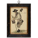 ENGLISH NAIVE ARTIST, EARLY 19TH C 'ROMEO' signed with initials (MDB) and inscribed, ink and