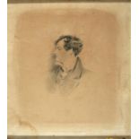 AFTER GEORGE HENRY HARLOW PORTRAIT OF LORD BYRON head and shoulders, bears signature and date,