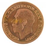 GOLD COIN. GEORGE V SOVEREIGN 1917 P++LIGHT SCRATCHES UNDER MAGNIFICATION
