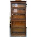 AN AMERICAN OAK SECTIONAL BOOKCASE, BY GUN FURNITURE COMPANY GRAND RAPIDS MICHIGAN USA, EARLY 20TH