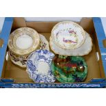 A QUANTITY OF MINTON RAISED GILT ARGYLE PATTERN WARE AND OTHER ENGLISH CERAMICS, INCLUDING SPODE