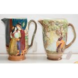 TWO BESWICK SHAKESPEARE SERIES JUGS - ROMEO AND JULIET AND A MIDSUMMER NIGHTS DREAM, 20CM H,