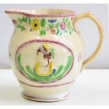 'SUCCESS TO QUEEN CAROLINE'. A STAFFORDSHIRE EARTHENWARE COMMEMORATIVE JUG, MOULDED WITH PORTRAIT