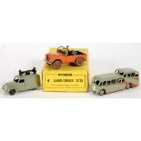 DINKY TOYS, COMPRISING LOUDSPEAKER VAN, OBSERVATION COACH AND LAND-ROVER, WITH DINKY TOYS LAND-ROVER