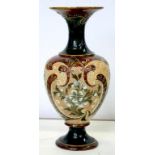 A DOULTON WARE VASE FOR THE ART UNION OF LONDON, DECORATED BY ELIZA SIMMANCE WITH INCISED AND