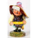 A ROYAL CROWN DERBY FIGURE OF A MANSION HOUSE DWARF, 16CM H, PRINTED MARK, EARLY 20TH C