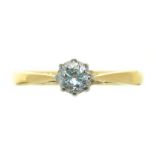 A DIAMOND SOLITAIRE RING IN GOLD MARKED 18CT PLAT, THE BRILLIANT CUT DIAMOND APPROX 0.2CT, 2G,