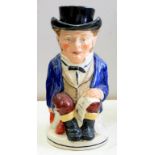 A STAFFORDSHIRE EARTHENWARE 'BUDGET' TOBY JUG AND COVER, 28CM H, PAINTED 241074, EARLY 20TH C