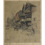 CECIL CHARLES WINDSOR ALDIN, THE GEORGE INN SALISBURY, LITHOGRAPH, SIGNED BY THE ARTIST IN PENCIL,