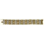 A 9CT TWO COLOUR GOLD BRACELET, 67.5G++LIGHT WEAR CONSISTENT WITH AGE