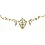A SEED PEARL NECKLACE IN GOLD, MARKED 9CT, LATE 19TH C, 10.5G++LIGHT WEAR CONSISTENT WITH AGE