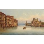 F SERINI (FL EARLY 20TH C) THE RIVA DEGLI SCHIAVONI VENICE; SANTA MARIA DELLA SALUTE VENICE a