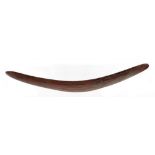 AUSTRALIA. A CARVED WOOD BOOMERANG, EARLY 20TH C 79cm lProvenance: Acquired in Australia in the