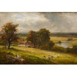 GEORGE TURNER (1841-1910) THE VALLEY OF THE TRENT INGLEBY signed and dated 1891, inscribed with