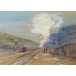 ROBERT GRAHAM DRYDEN ALEXANDER (1875-1945) BRENTWOOD STATION ESSEX watercolour, 24 x 33.