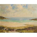 †PADRAIC JOHN WOODS, RUA (1893-1991) A SANDY BAY signed, indistinctly inscribed on the overlap,