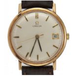 AN OMEGA 9CT GOLD GENTLEMAN'S WRISTWATCH Ref 1315016/455176, No 23710384, calibre 611, Birmingham