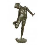 IL GRANCHIO. AN ITALIAN BRONZE STATUETTE OF A FISHERBOY, PROBABLY CHIURAZZI FOUNDRY, NAPLES, C EARLY