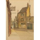 P NORTON (FL 1930/40S) THE "COACH & HORSES" signed, watercolour, 34.5 x 24.5cm++Good condition,