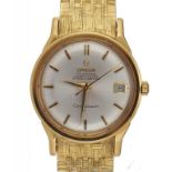 AN OMEGA 18CT GOLD SELF WINDING GENTLEMAN'S WRISTWATCH CHRONOMETER CONSTELLATION Ref 108005/6,