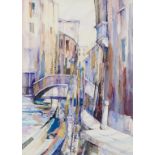 ITALIAN SCHOOL, 20TH/21ST CENTURY A VENETIAN CANAL indistinctly signed, watercolour, 68.5 x 50cm++