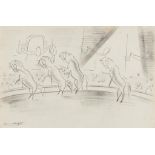†DAME LAURA KNIGHT. DBE, RA, RWS (1877-1970) CIRCUS HORSES signed, pencil, 19.5 x 29.5cm,