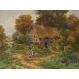 BERNARD ROBERT BINGHAM COLBY (FL LATE 19TH C) AVONSIDE COTTAGE FLADBURY signed, watercolour, 36.5