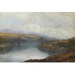 JOSEPH PAUL PETTITT (1812-1882) THE MENAI STRAIT signed and dated '73, dated again and inscribed