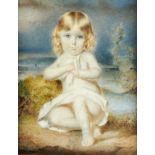 ATTRIBUTED TO E TAYLER (1828-) A CHILD traditionally identified as James Digby Legard seated full