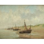 ROMAIN STEPPE (1859-1927) KUST DER NOORD ZEE signed, oil on panel, 18 x 23.5cm++Good condition,