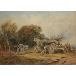 GEORGE HODGSON (1847-1921) ON THE BORDER OF SHERWOOD FOREST NOTTS signed, watercolour, 51.5 x