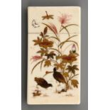 A JAPANESE SHIBAYAMA CARD CASE AND COVER, MEIJI PERIOD typically decorated with quail and insects,