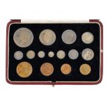 PROOF OR SPECIMEN SET FARTHING - 5/- 1937 silver and base metal, case of issue, aFDC (15) cased