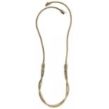 A GOLD TWISTED MESH NECKLACE, MARKED K9, 17G++LIGHT WEAR CONSISTENT WITH AGE