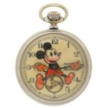 A MICKEY MOUSE INGERSOLL WATCH, CIRCA 1930S, APPROX 50MM DIAMETER EXCLUDING CROWN, IN INGERSOLL