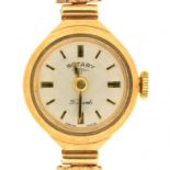 A ROTARY 9CT GOLD LADY'S WRISTWATCH, GOLD BRACELET, 13G++LIGHT SCRATCHES AND WEAR CONSISTENT WITH