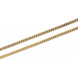 A 9CT GOLD CURB LINK CHAIN, 3.5G++LIGHT WEAR CONSISTENT WITH AGE
