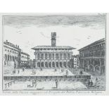 AFTER THOMAS SALMON, VIEWS IN BOLOGNA, ETCHINGS, A PAIR AND ANOTHER, 15 X 36CM, AFTER GUISEPPE