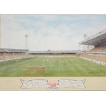 SOCCER. NOTTINGHAM FOREST, THE CITY GROUND, LITHOGRAPH, INDISTINCTLY SIGNED AND NUMBERED 310 OF