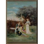ITALIAN SCHOOL, CLASSICAL FIGURES, INDISTINCTLY SIGNED, CHROMOLITHOGRAPHS, A PAIR, 15 X 21CM AND