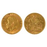 GOLD COIN. SOVEREIGN, 1911, 8G++LIGHT WEAR AND SCRATCHES CONSISTENT WITH AGE