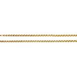 A GOLD BELCHER LINK CHAIN, MARKED 9CT, 7G++IN GOOD CONDITION, WITH LIGHT WEAR CONSISTENT WITH AGE