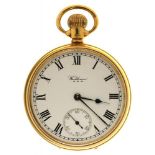 A WALTHAM 9CT GOLD KEYLESS LEVER WATCH, WITH GOLD CUVETTE, CHESTER 1933, 81G++IN WORKING