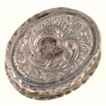 A VICTORIAN SILVER TRINKET BOX, 5 CM W, BIRMINGHAM 1899, 14DWTS++TARNISHED